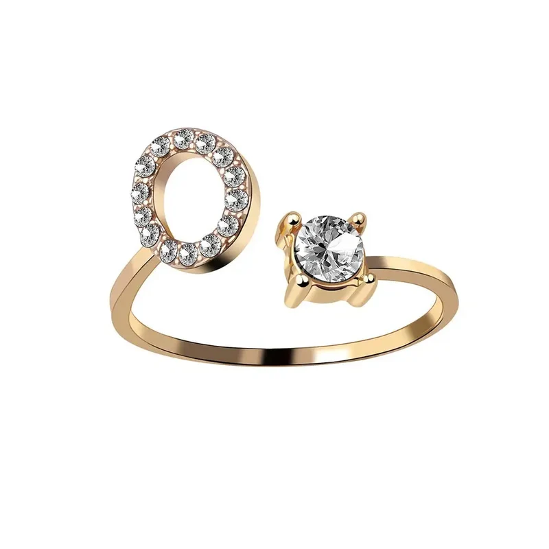 Skanto | Verstellbarer zarter Diamant-Initialenring