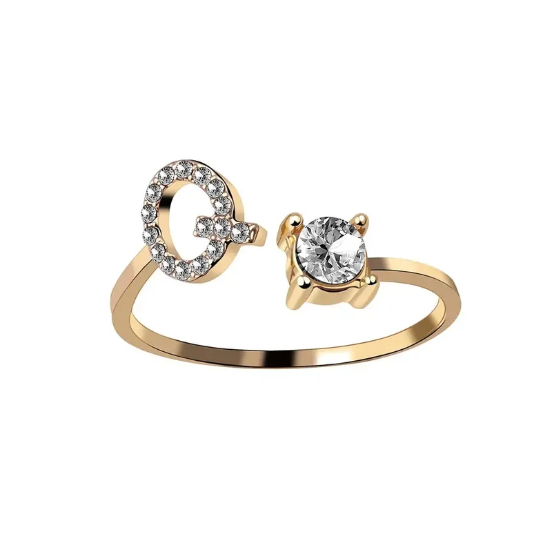 Skanto | Verstellbarer zarter Diamant-Initialenring