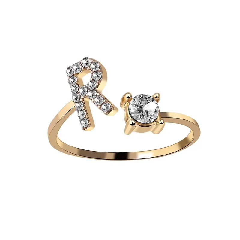 Skanto | Verstellbarer zarter Diamant-Initialenring