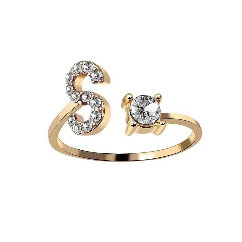 Skanto | Verstellbarer zarter Diamant-Initialenring