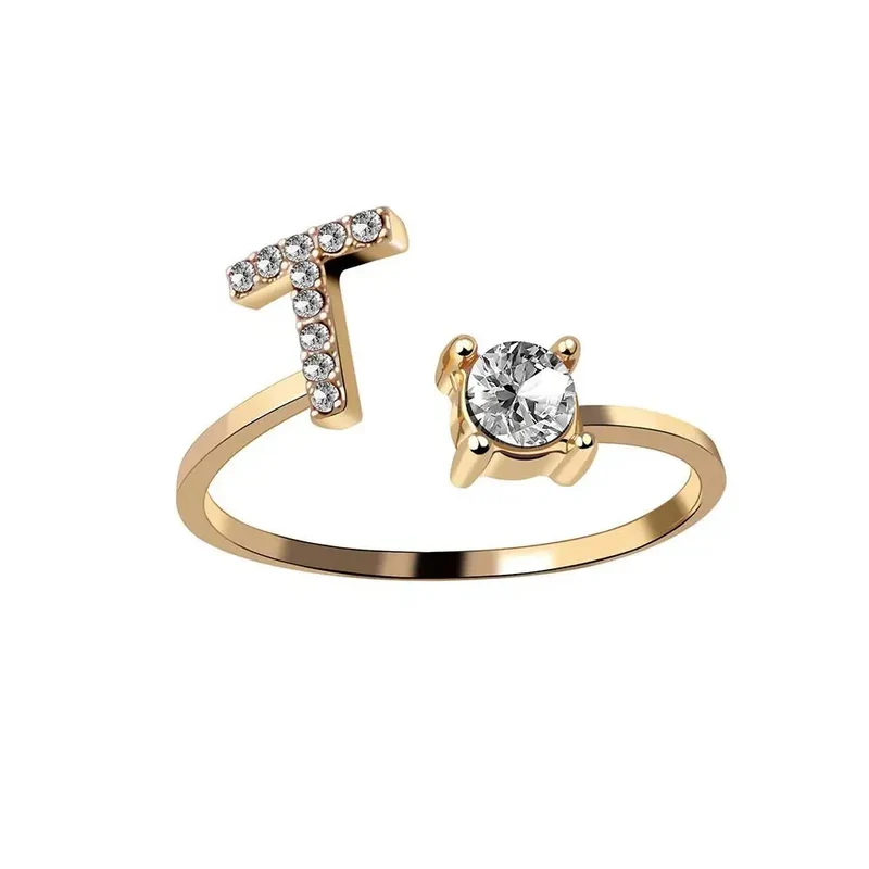 Skanto | Verstellbarer zarter Diamant-Initialenring