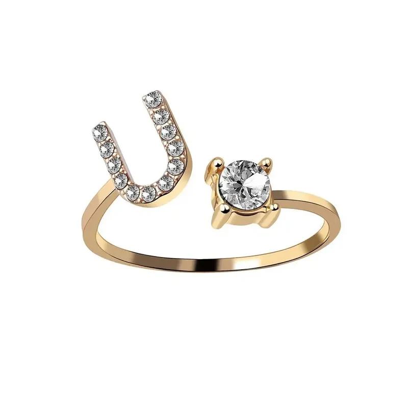Skanto | Verstellbarer zarter Diamant-Initialenring