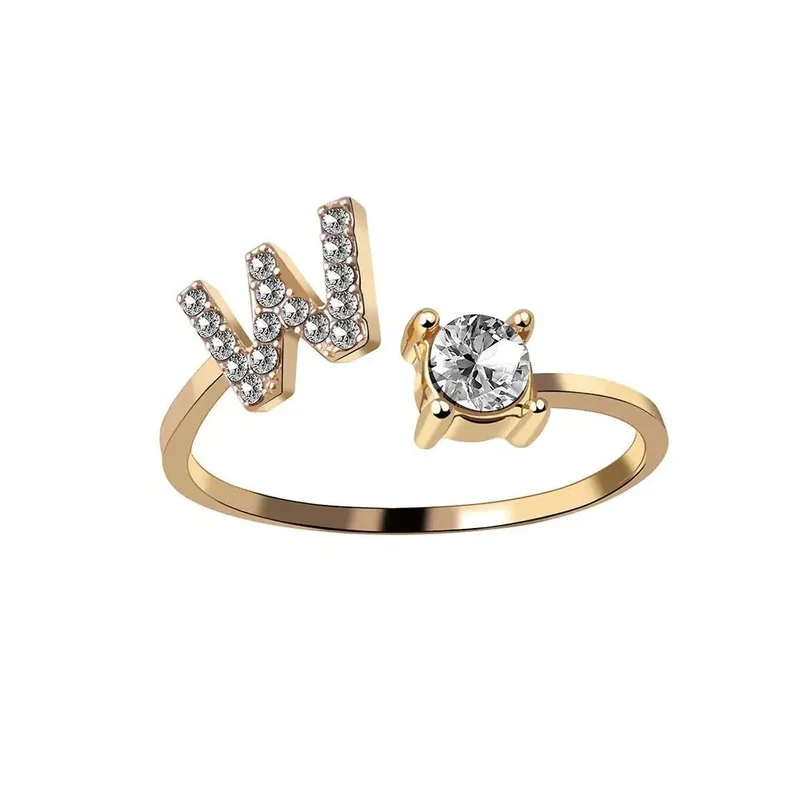 Skanto | Verstellbarer zarter Diamant-Initialenring