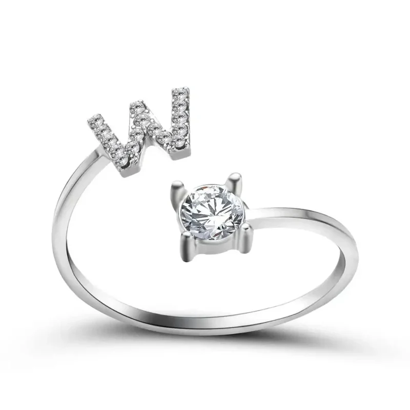 Skanto | Verstellbarer zarter Diamant-Initialenring