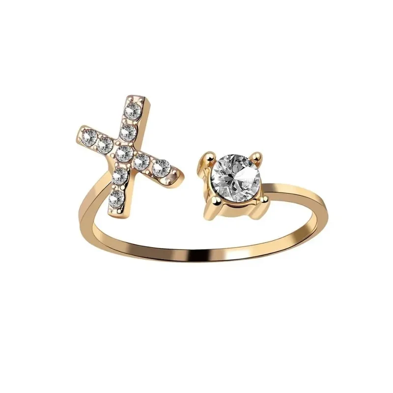 Skanto | Verstellbarer zarter Diamant-Initialenring
