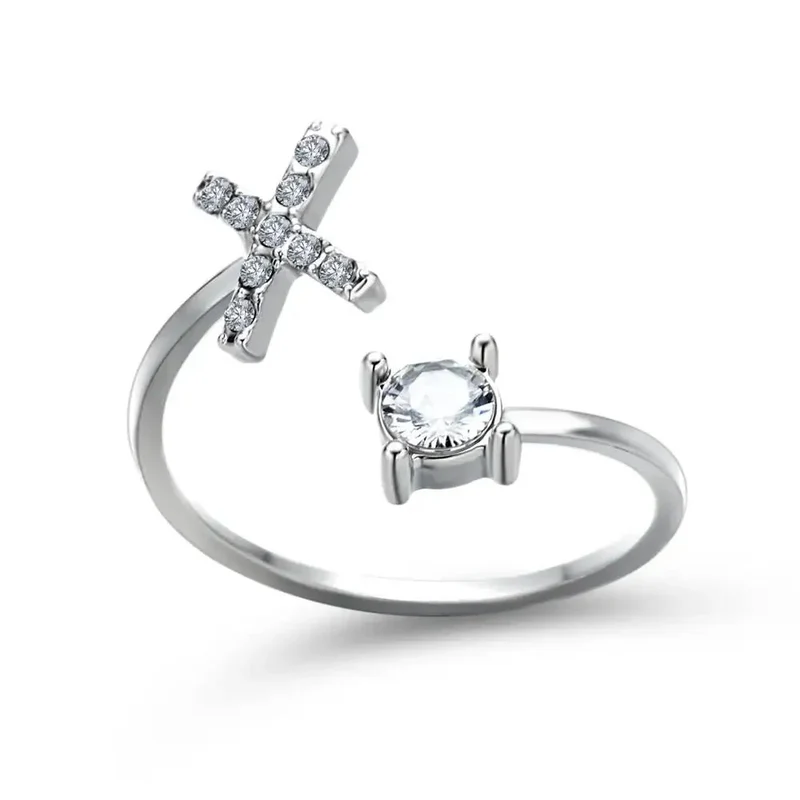 Skanto | Verstellbarer zarter Diamant-Initialenring