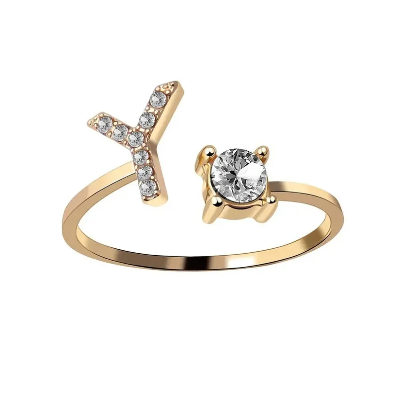 Skanto | Verstellbarer zarter Diamant-Initialenring