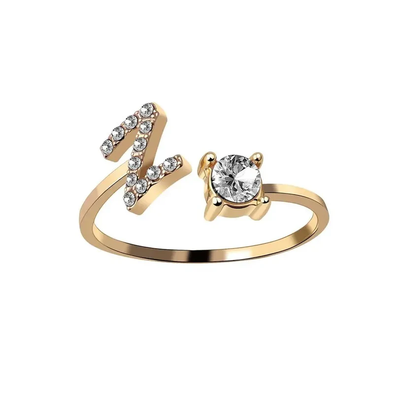 Skanto | Verstellbarer zarter Diamant-Initialenring