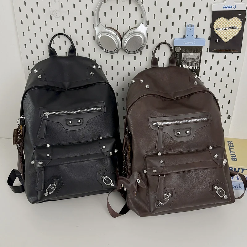 Stylische lässige Leder-Rucksack Karnz
