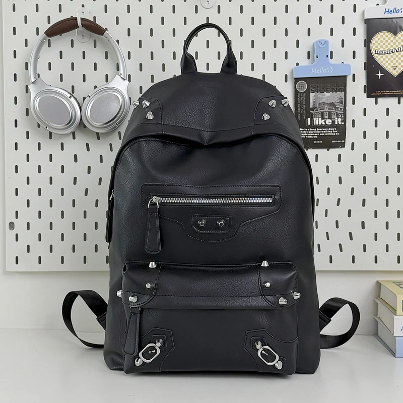 Stylische lässige Leder-Rucksack Karnz