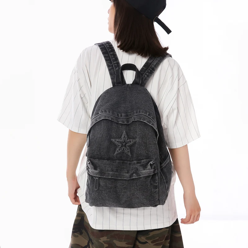 Stylische Lässige Denim-Rucksack Karnz