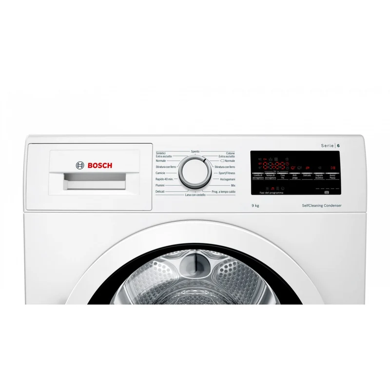 Sèche-linge à pompe à chaleur Bosch WTW85449IT 9 kg avec condenseur autonettoyant (H 84,2 x L 59,8 x P 59,9 cm) Classe A++