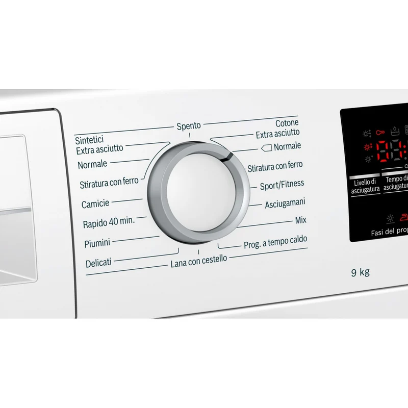 Sèche-linge à pompe à chaleur Bosch WTW85449IT 9 kg avec condenseur autonettoyant (H 84,2 x L 59,8 x P 59,9 cm) Classe A++