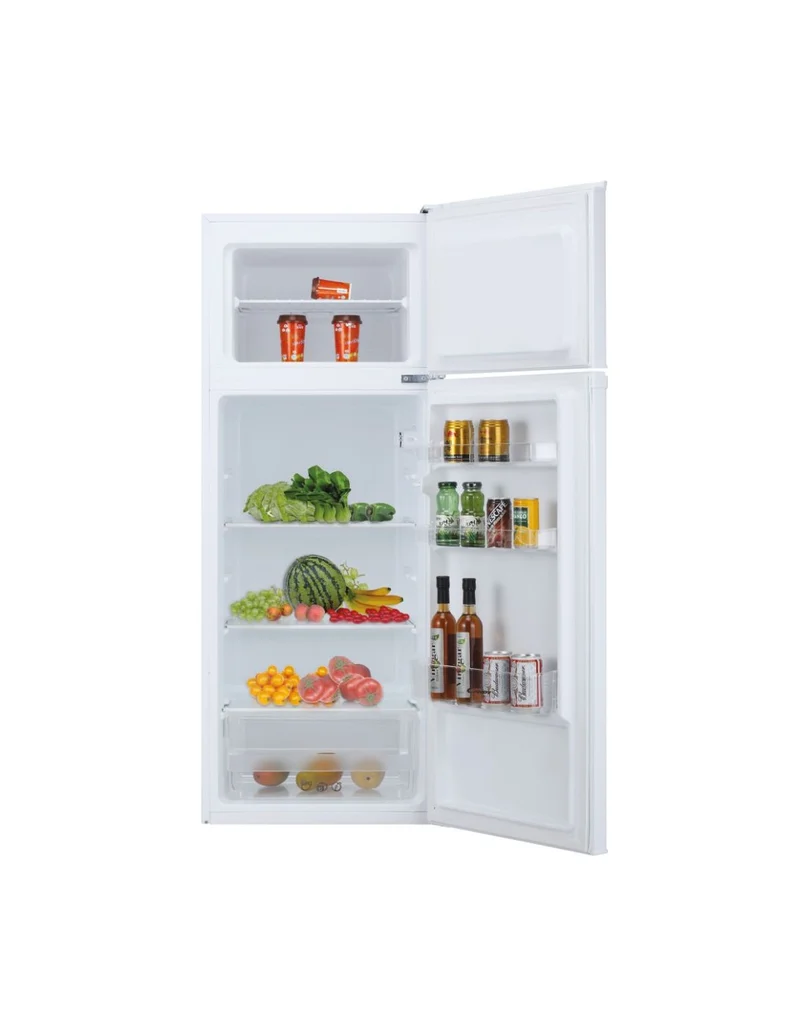 Réfrigérateur Candy CMDD 5142 WMCN à deux portes, capacité 240 litres, classe énergétique F, hauteur sous plafond 143 cm, blanc
