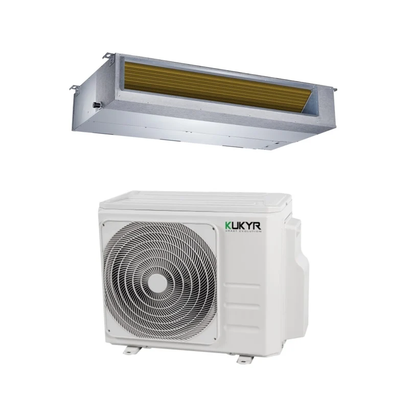 Climatiseur gainable Kukyr Inverter 12 000 BTU R-32 avec Wi-Fi en option et télécommande infrarouge incluse