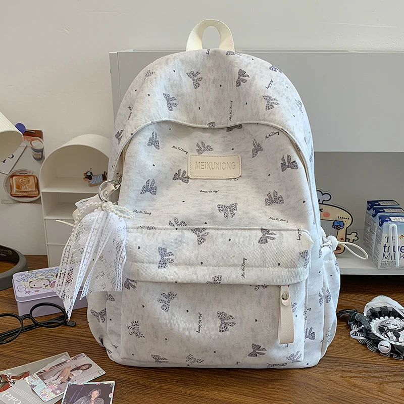 Stylische Schmetterlingsdruck Rucksack Karnz