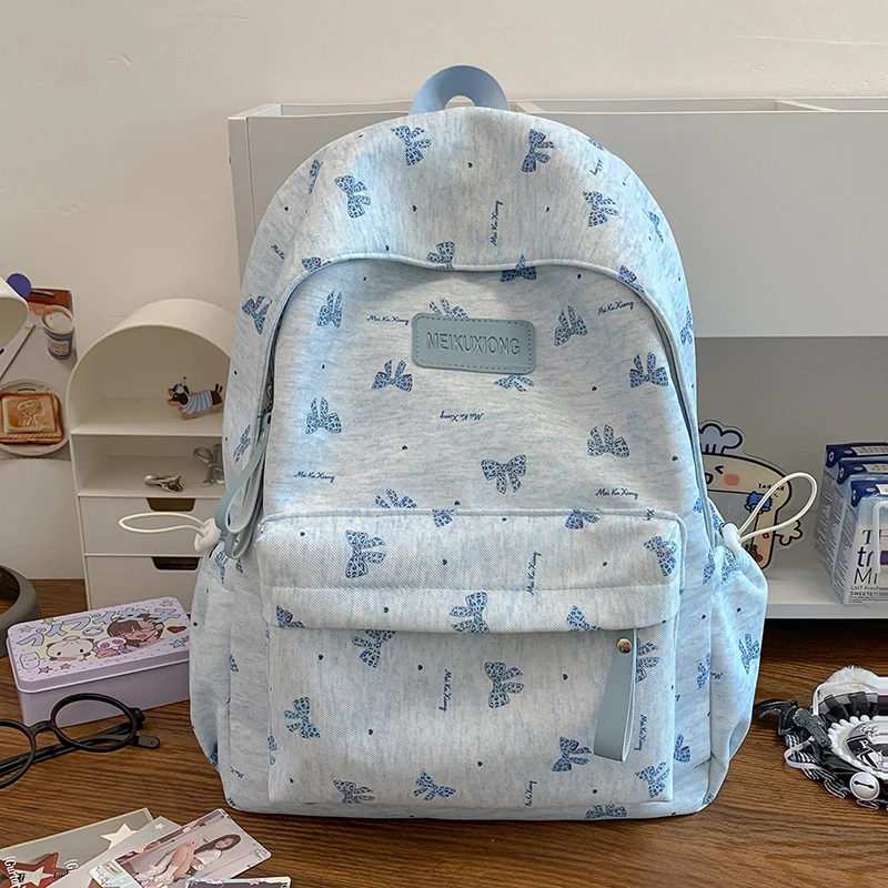 Stylische Schmetterlingsdruck Rucksack Karnz