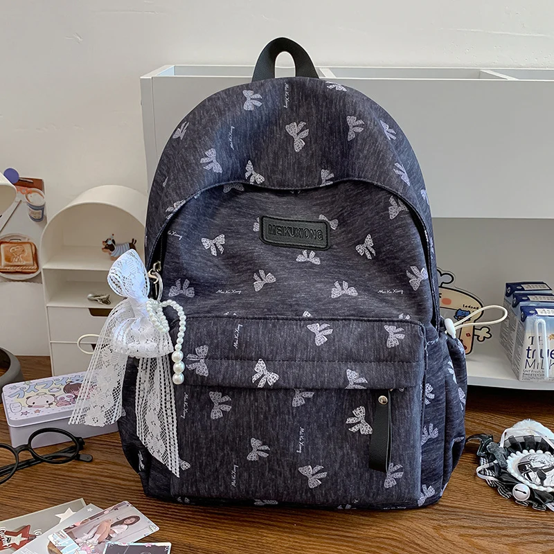 Stylische Schmetterlingsdruck Rucksack Karnz