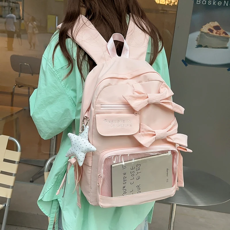 Stylischer mit Schleifen verzierten Rucksack Karnz 1791205748