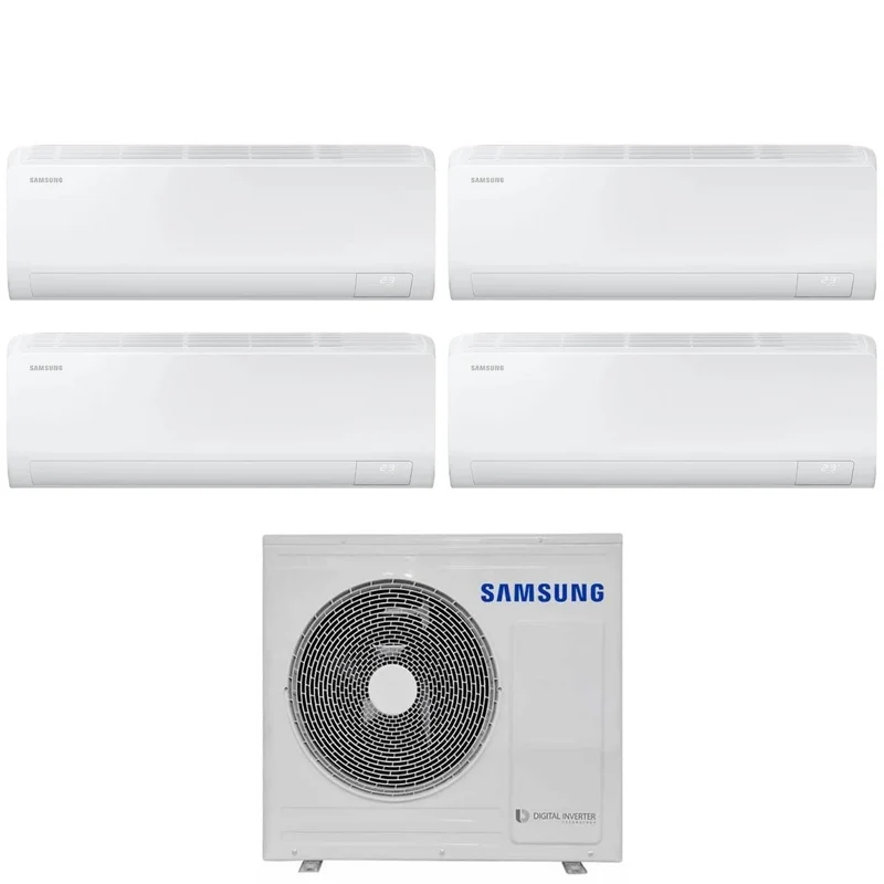 Climatiseur quadri-split Samsung CEBU série S2 7+7+7+7 avec Inverter quadruple AJ080TXJ4KG R-32 et Wi-Fi intégré 7000+7000+7000+7000