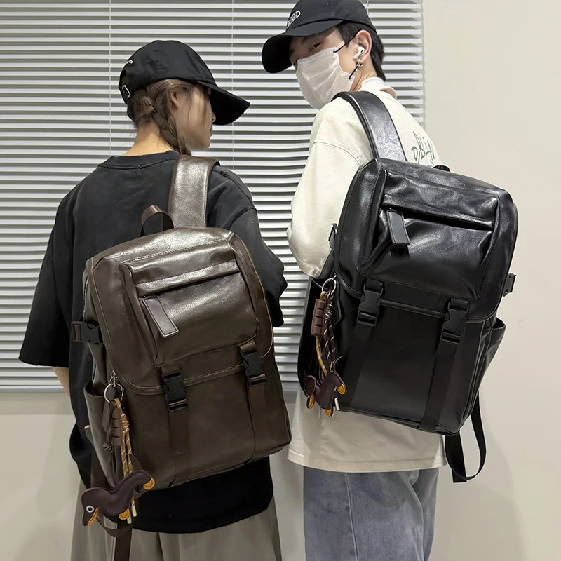 Strukturierter Leder-Rucksack Karnz