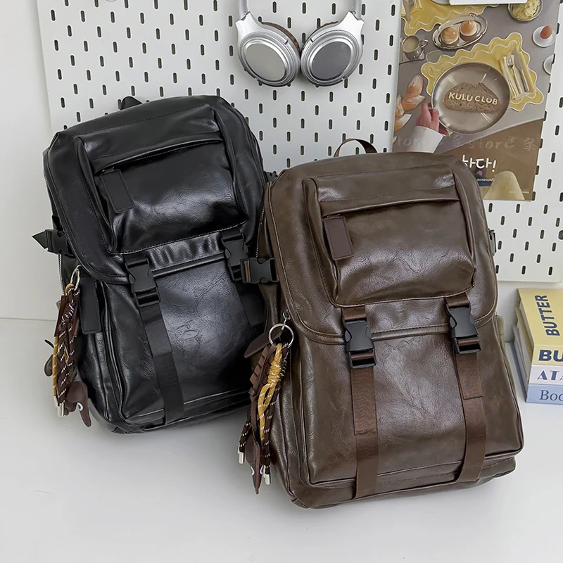 Strukturierter Leder-Rucksack Karnz