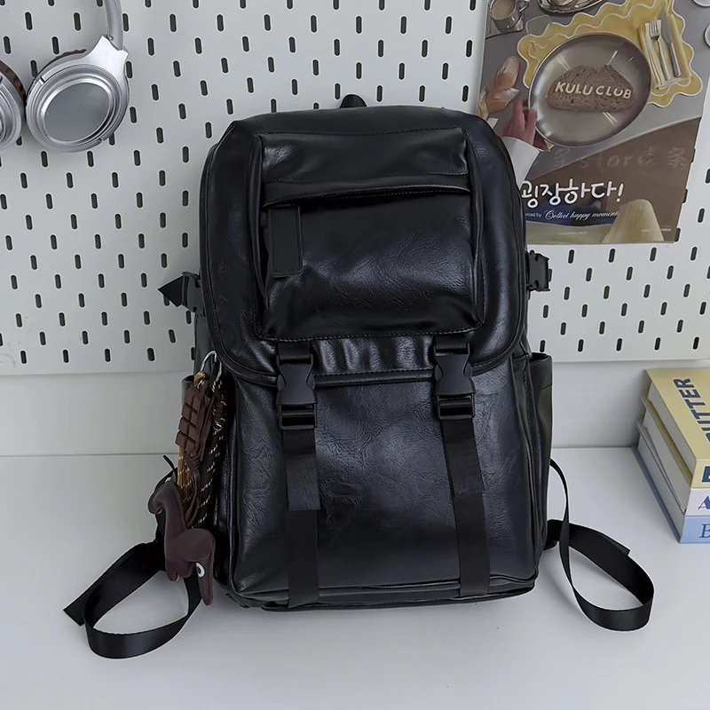 Strukturierter Leder-Rucksack Karnz