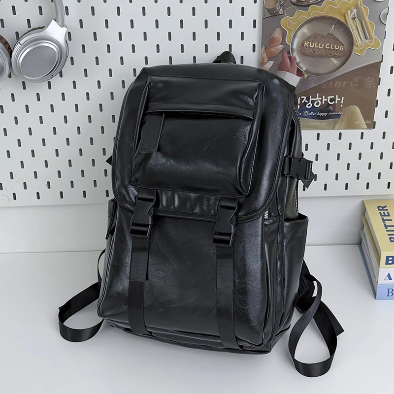 Strukturierter Leder-Rucksack Karnz