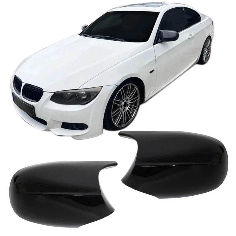 2x Spiegelkappen Gehäuse E90 E91 E92 E93 LCI 2009-2013 Glanz Schwarz