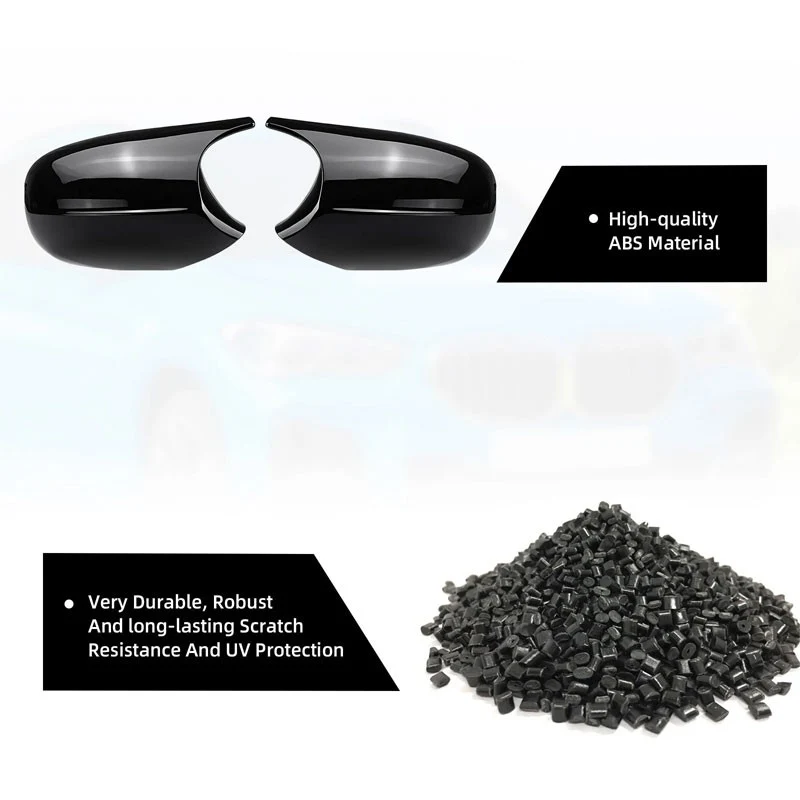 2x Spiegelkappen Gehäuse E90 E91 E92 E93 LCI 2009-2013 Glanz Schwarz