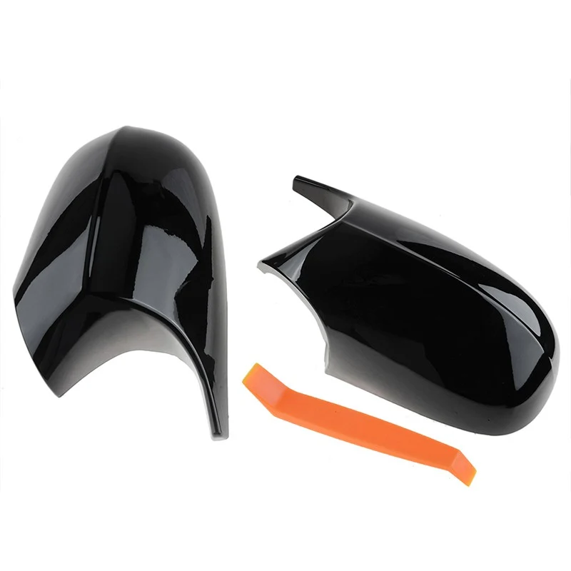 2x Spiegelkappen Gehäuse E90 E91 E92 E93 LCI 2009-2013 Glanz Schwarz