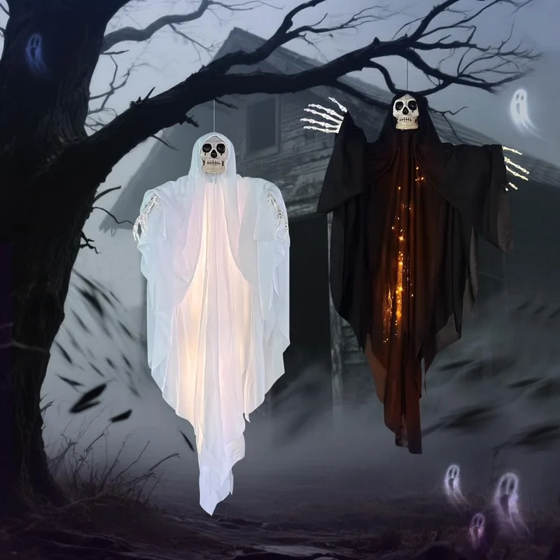 Halloween Deko Outdoor Skelett 2x LED Dekoration