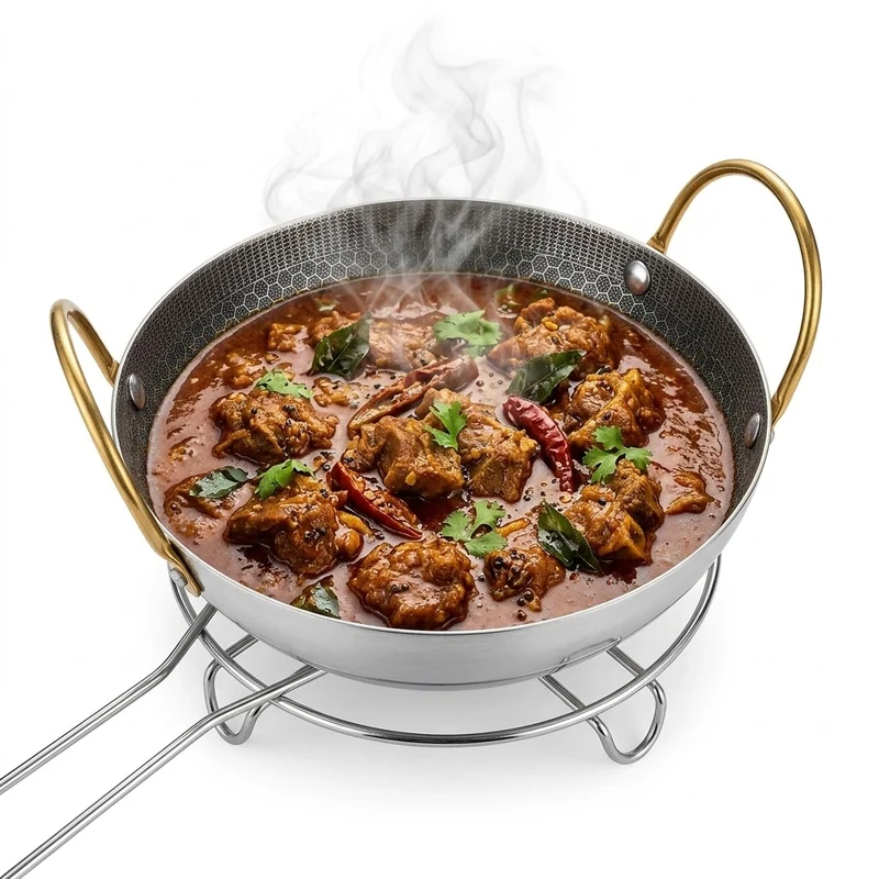 8-Inch Steel Round Gas Stove Wire Stand with Extended Long Handle