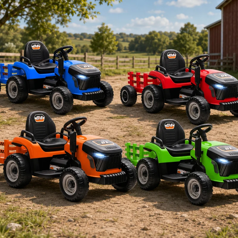 Elektrischer Kinder Traktor Anhänger Kinderfahrzeug Elektrotraktor