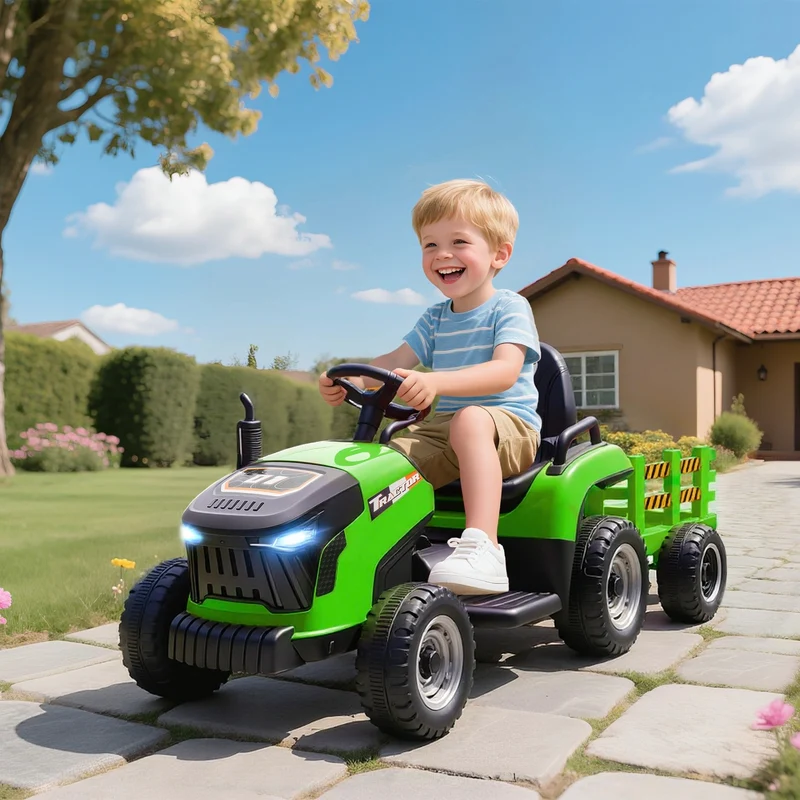 Elektrischer Kinder Traktor Anhänger Kinderfahrzeug Elektrotraktor