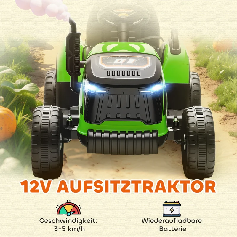 Elektrischer Kinder Traktor Anhänger Kinderfahrzeug Elektrotraktor