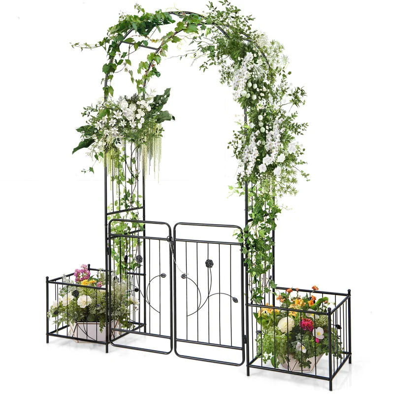 Rosenbogen Metall Blumentopf Torbogen Rankgitter Gartenbogen 220cm