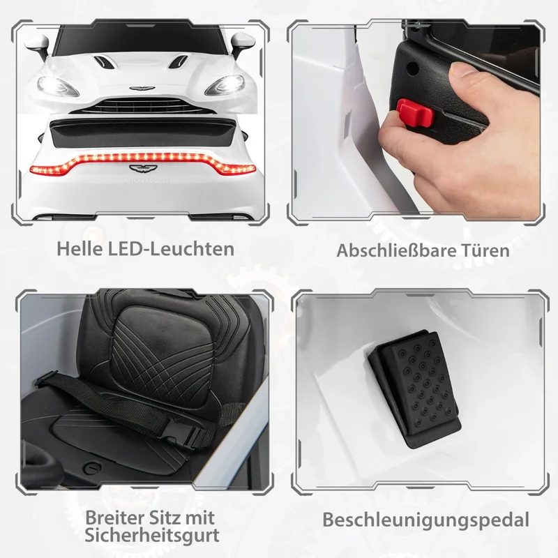 12V Elektro Kinderauto Kinderfahrzeug LED Elektrisches Fahrzeug