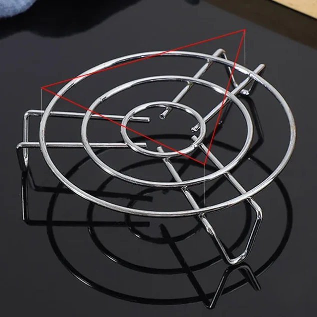 Chromimum Coated Steamer Rack Stand (Round Wire Cooking Trivet Hot Pots)