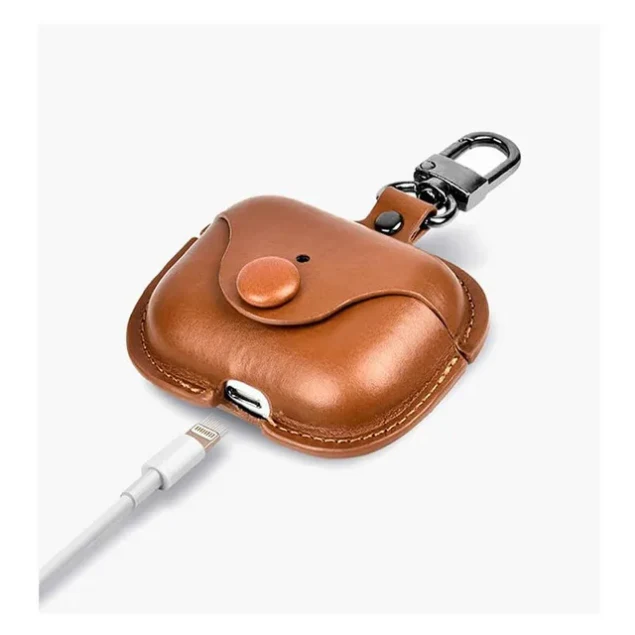 Vintage Leather AirPods Protective Case (Shockproof Earbud Cover)