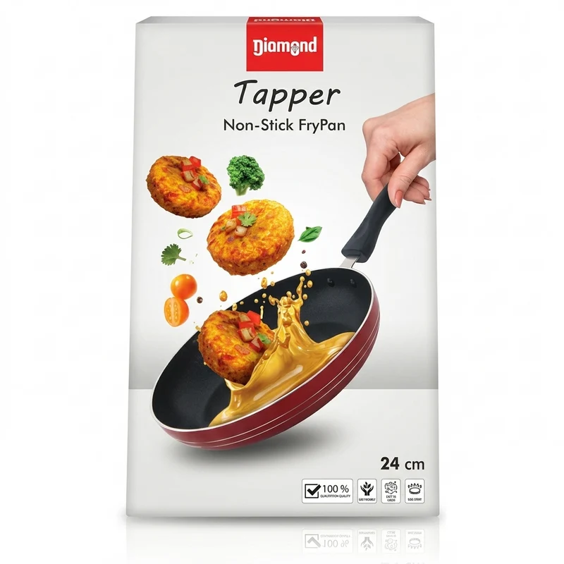 Diamond Non-Stick Frying Pan (Aluminium Skillet with Bakelite Handle)