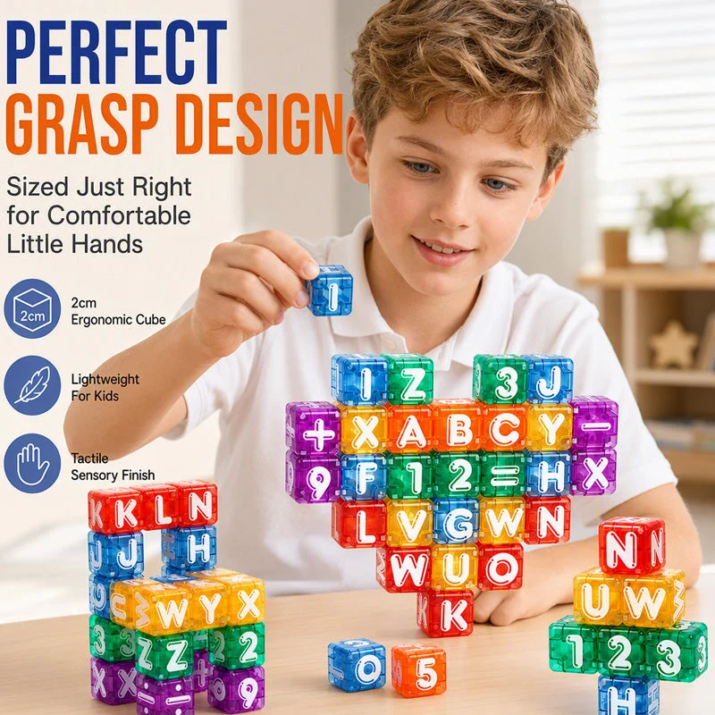 Magnetische Alphabet- und Zahlenwürfel für Kinder