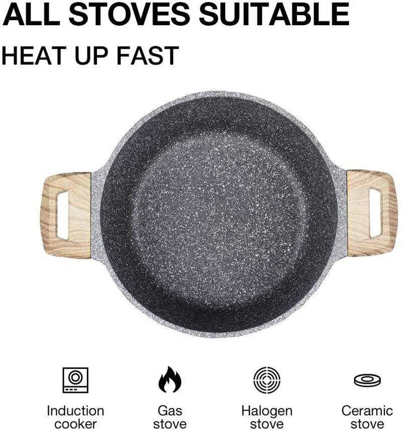 Tri Start Granite Coated Casserole Induction Base 18 CM