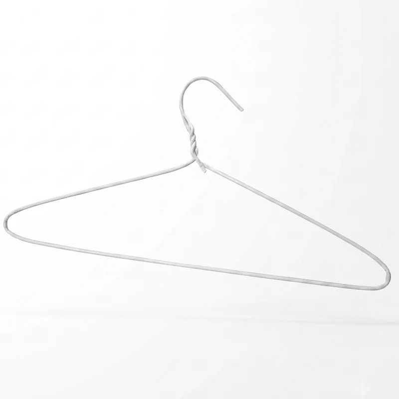 Plastic Coated Wire Clothes Hangers 10 Pcs (Slim Space-Saving Metal Hangers Set)
