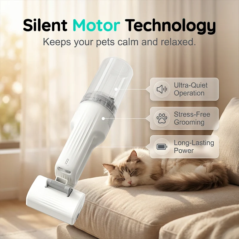 📢Mid-Season Sale: −50% nur für kurze Zeit⏰🐾 Multifunktionales Haustierpflegeset – leiser Elektro-Entfilzer & Felltrimmer für Katzen & Hunde, saugt lose Haare auf ✂️🔇