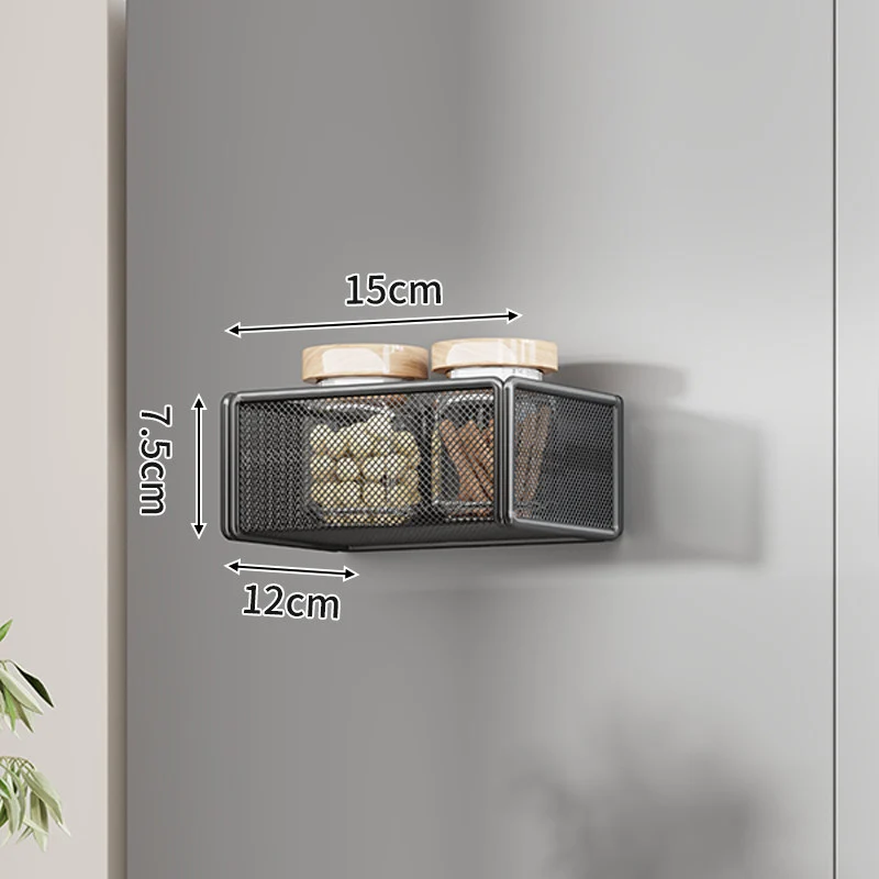Wandmontierte Mesh Schwimmende Aufbewahrungsregal für Vorratskammer Bad und Küche