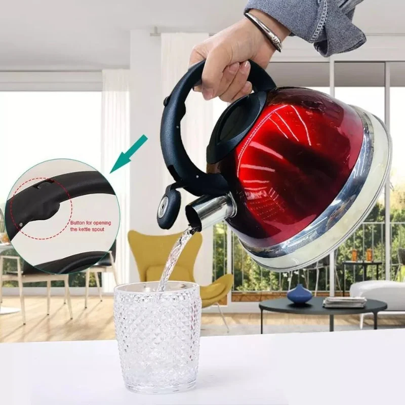 3L Premium Stainless Steel Whistling Kettle (Induction & Gas Stove Compatible)