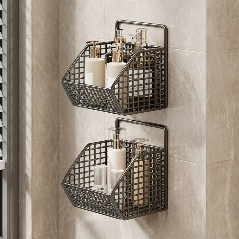 Wandmontierter Dual-Tier Gitter-Mesh Badezimmer Duschcaddy mit abtropfbaren Körben