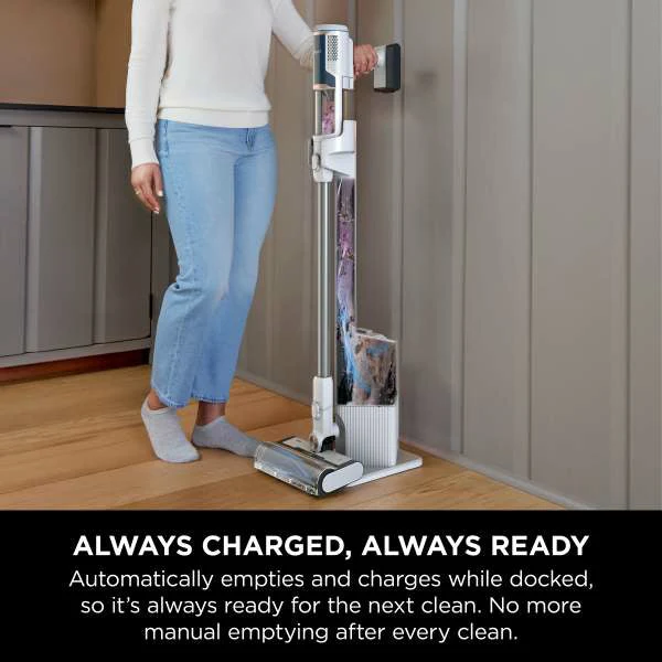 Shark Cordless Stick Staubsauger mit Auto Empty System - Weiß & Blau | BU3521UK