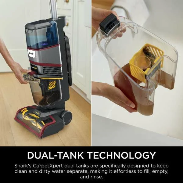 Shark CarpetXpert HairPro Pet Deep Carpet Cleaner - Grau & Burgundy | EX220UK